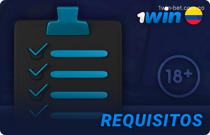 Requisitos para que los jugadores de 1Win se registren