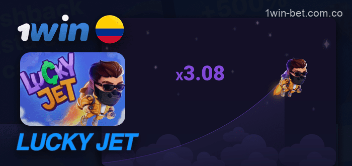 Juego de emergencia Lucky Jet en 1win en Colombia